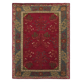Multi Size Deep Magenta
 Celadon
 Beige
 Color Hand Tufted Donegal Wool Traditional Oriental Rug